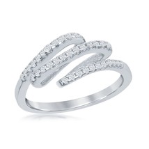 Sterlng Silver Triple CZ Row Ring - £28.94 GBP