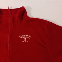 Old Varsity Brand Alabama Crimson Tide Men's Full Zip Red Fleece Sweater Size L image 5