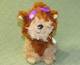 JoJo SIWA BOWBOW PLUSH YORKIE DOG SHAGGY PUP PURPLE BOW NICKELODEON 7&quot; TOY - £5.76 GBP