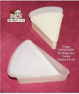 Vintage Tupperware lot of Pie Wedge Containers &amp; Lids - £8.61 GBP