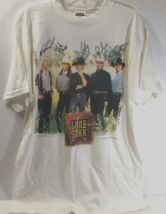 LONESTAR Signed Vintage Live No News Tour 1996 2-Sided C&amp;W White T-Shirt L - $68.24