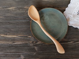 Original handmade wooden cooking spoon from maple Carved wooden spoon - £35.26 GBP