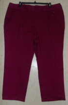 New Womens Liz Claiborne Burgundy Slacks / Pant W/ Pockets Size 22W - £25.71 GBP