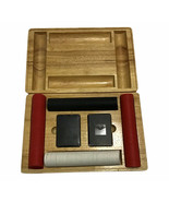 Marlboro Deluxe Poker Set With 2 Decks Of Cards and Poker Chips In Wood ... - £28.18 GBP