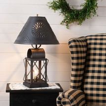 Keeping Room Lamp in Smokey Black with Metal Chisel Shade image 2