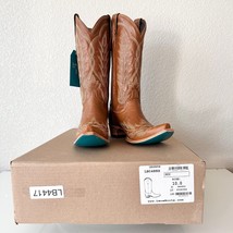 NEW Lane LEXINGTON Brown Cowboy Boots Ladies 10 Leather Western Style Sn... - $212.85