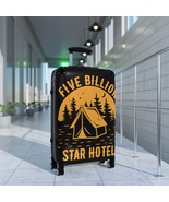 Checked Suitcase with Unique &quot;Five Billion Star Hotel&quot; Black PC Shell - £198.43 GBP+