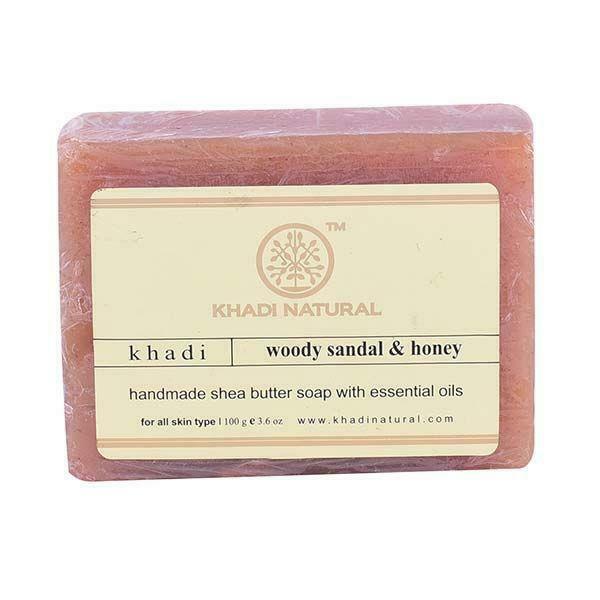 Lot of 2 Khadi Natural Woody Sandal & Honey Soaps Skin Body Face GMP WHO Care - £16.45 GBP