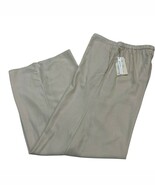 Midnight Sky Pants Womens L Ivory Linen Blend Wide Leg Pull On Beachy Co... - €24,96 EUR