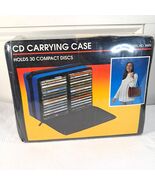 Vintage Wal-Mart 30 CD Carrying case Tote Black Compact Disc Carry Shoul... - $70.00