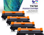 4Pk Compatible For Brother Tn760 Tn730 Toner Mfc-L2710Dw Mfc-L2690Dw Hl-... - £46.61 GBP