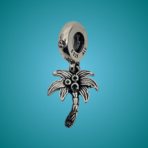 Pandora Charm Palm Tree &amp; Coconuts Dangle Charm Sterling Silver Vacation Boho! - $49.44