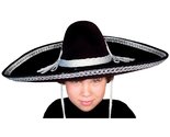 HMS Men&#39;s Mexican Sombrero 24 Inch Wide Simulated Wool with Silver Trim,... - £27.41 GBP