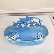 Mallory Ceramics Blue Trinket Dish With Lid - £18.99 GBP