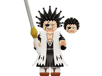 Minifigure Custom Figures For Sale Kenpachi Zaraki Cartoon TV Show Anime Bleach - $6.50