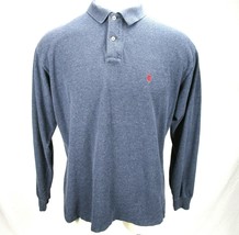 Polo Ralph Lauren Mens XL Long Sleeve Shirt Heathered Blue Cotton Casual... - £25.18 GBP
