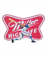 1990&#39;s Miller High Life Beer Baseball Embossed Tin Tacker Metal Sign 23x... - $95.82 CAD