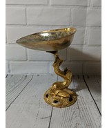 Vintage fish and shell gilded metal soap dish, jewelry dish - $61.35 CAD