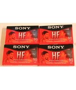 Sony Audio Cassette Tape Lot of 4   HF-90 Minute Normal Bias - $10.88