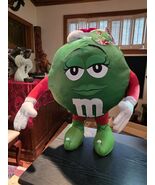 2012 Rare Gemmy M&amp;M&#39;s large 24&quot; Ms. Santa Green Poseable Plush  Greeter - €42,93 EUR