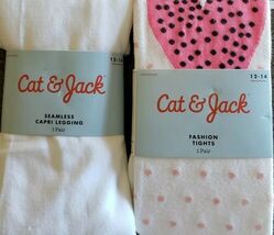 Two (2) Pair Cat &amp; Jack Brand Tights/Capri Legging Girl's Size 12-14 NEW... - $30.00