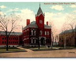Masonic LIbrary Cedar Rapids Iowa IA UNP DB Postcard Y4 - $2.63