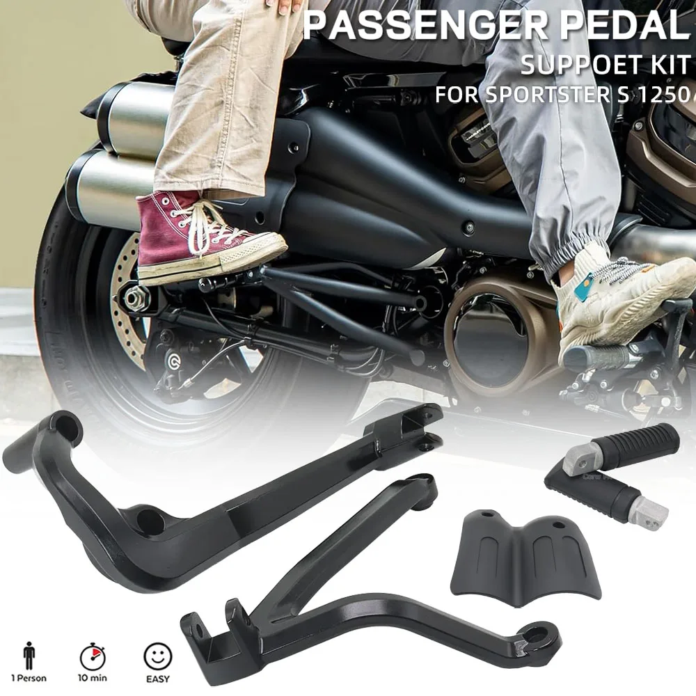 Gs mount foot pedal bracket moto rear passenger insulation cover for harley sportster s thumb200