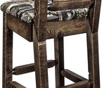 Montana Woodworks Homestead Collection Barstool with Woodland Upholstery... - $771.99