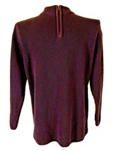 ST Johns Bay mens Sz XL purple RIBBED 1/4 ZIP 100% cotton HEAVY sweater ... - £8.26 GBP