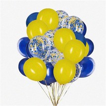 Minion Mania Party Pack: Vibrant Blue &amp; Yellow Balloons with Confetti - 50 Count - £28.67 GBP