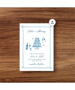 Fully Personilized Hand-Drawn Oil painted Menu Card Pack Of 10 - $348.08 CAD