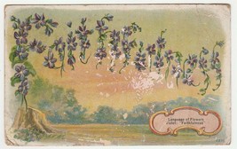 Vintage Postcard Language of Flowers Violet Faithfulness 1910 - £6.88 GBP