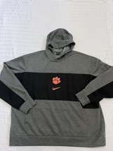 Nike Clemson Tigers Hoodie Hooded Sweatshirt Size 2XL. Dri-Fit. Gray Bla... - £16.90 GBP