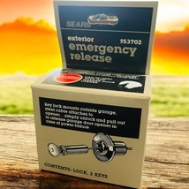 Vtg NOS Sears Roebuck Garage Door Exterior Emergency Release 953702 Key Lock Kit - $18.58