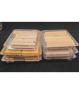 Stampin Up Lot - 6 Rubber Stamps Sets Birthday Sayings Thank You Junk Journal 43 - $27.99