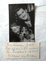 Yvonne De Bray &amp; Jean Marais - Signed &amp; Dedicated Photo - Rare - 1950 - $158.51