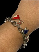 Maritim Silver Tones Bracelet With Enamelled Trailers 7”-8” - $25.26