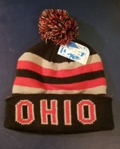 Ohio State Buckeyes Beanie Black Red Winter Hat Adult Unisex R &amp; M Headw... - £9.25 GBP