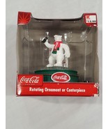 NEW SEALED KMart Coca Cola Polar Bear Rotating Christmas Ornament - $16.82