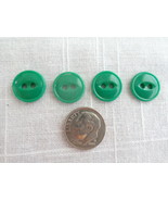 Green Small 2 Hole Buttons Vintage (#3763) - £8.62 GBP