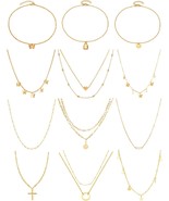 12pcs Chain Gold Bead Necklace - £26.96 GBP