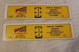 HO Scale Vintage Set of Box Car Side Panels, Doggie Dinner Dog Food Yellow - £11.97 GBP