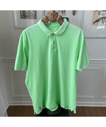 Tommy Bahama Relax Bright Neon Lime Green Golf Pique Polo Shirt XL - $27.77 CAD