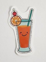 Glass of Orange Juice with Face Multicolor Sticker Decal Cute Embellishm... - £2.04 GBP