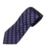 Calvin Klein 100% Silk Plaid Tie Purple Color - $32.77 CAD