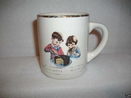 VINTAGE HERSHEY CHOCOLATE MUG~CUP~BOY &amp; GIRL EATING CAKE - $14.80