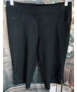 Luxe Slims Skimmer Aux Genoux Short Legging Crochet Sides Size M 10-12 B... - £14.06 GBP