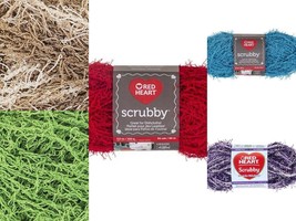 Red Heart Scrubby Medium 100% Polyester Price Per Skein New - £7.08 GBP