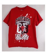 NBA Red Chicago Bulls T-Shirt Size Large 100% Cotton - £14.47 GBP