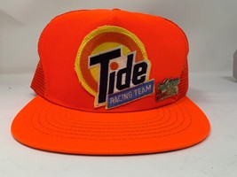 Vintage Tide Racing Team Patch Baseball Hat Snapback Trucker Made In USA &amp; PIN - £25.70 GBP